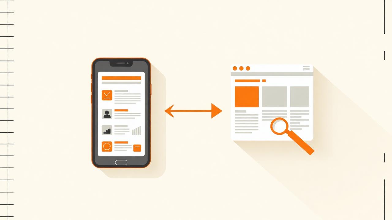Обложка статьи: смартфон с лентой соцсети и окно браузера с сайтом, соединённые стрелкой
